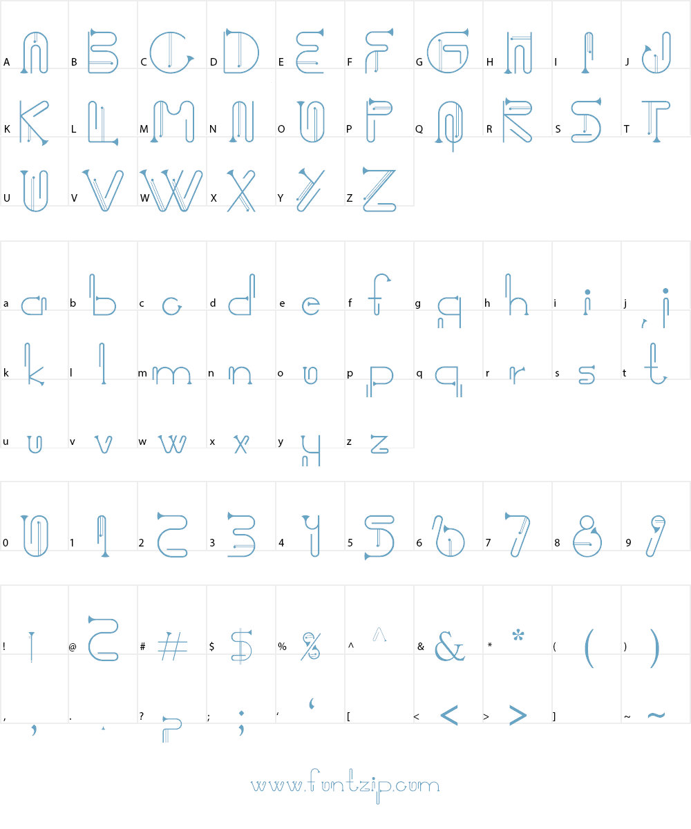 Trombone Font Character